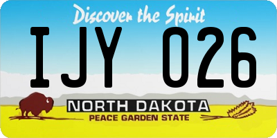 ND license plate IJY026