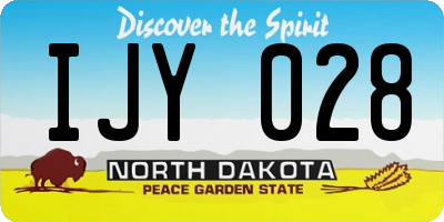 ND license plate IJY028