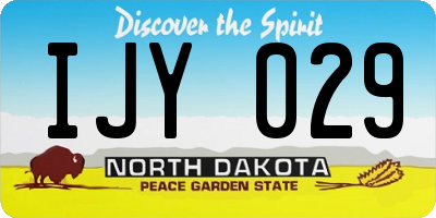ND license plate IJY029