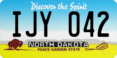 ND license plate IJY042