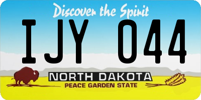 ND license plate IJY044