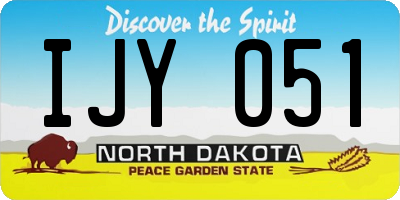 ND license plate IJY051