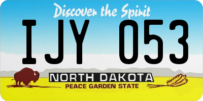 ND license plate IJY053