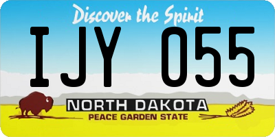 ND license plate IJY055