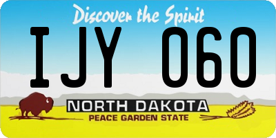 ND license plate IJY060