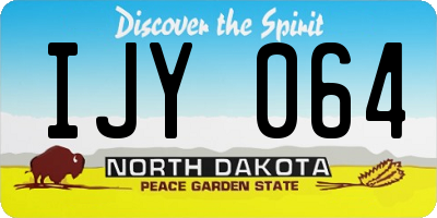 ND license plate IJY064
