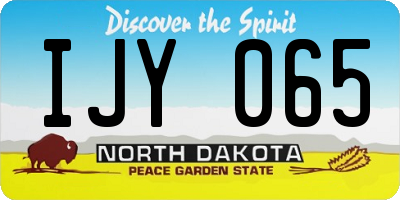 ND license plate IJY065