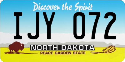 ND license plate IJY072