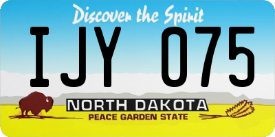 ND license plate IJY075
