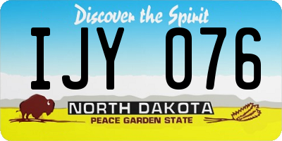 ND license plate IJY076