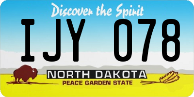 ND license plate IJY078