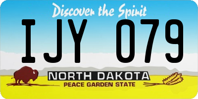 ND license plate IJY079