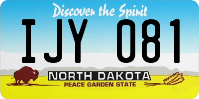 ND license plate IJY081