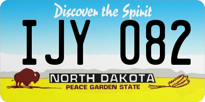 ND license plate IJY082