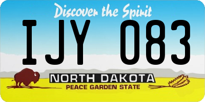 ND license plate IJY083