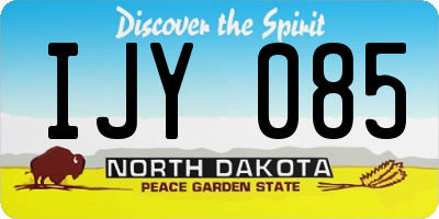 ND license plate IJY085