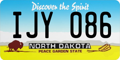 ND license plate IJY086