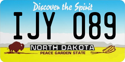 ND license plate IJY089