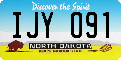 ND license plate IJY091