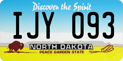 ND license plate IJY093