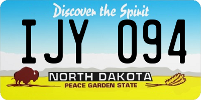 ND license plate IJY094