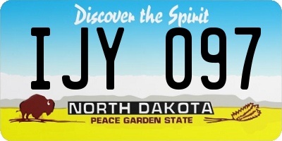 ND license plate IJY097