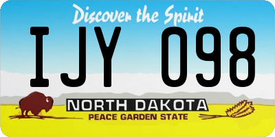 ND license plate IJY098