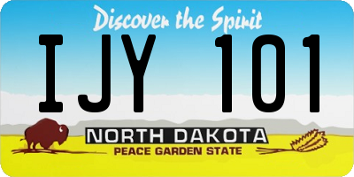 ND license plate IJY101