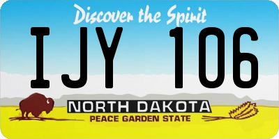 ND license plate IJY106