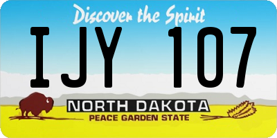 ND license plate IJY107
