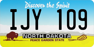 ND license plate IJY109