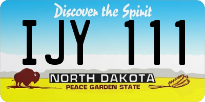 ND license plate IJY111