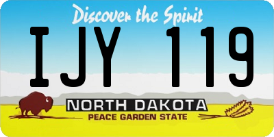 ND license plate IJY119