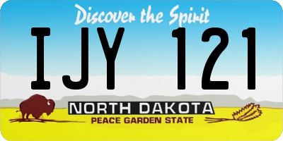 ND license plate IJY121