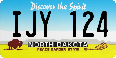 ND license plate IJY124