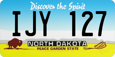 ND license plate IJY127