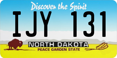 ND license plate IJY131