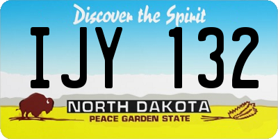 ND license plate IJY132
