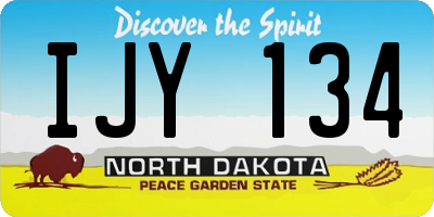 ND license plate IJY134
