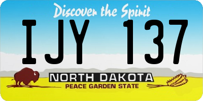 ND license plate IJY137