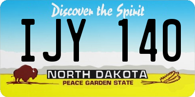 ND license plate IJY140