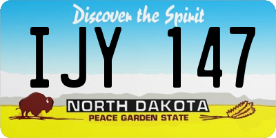 ND license plate IJY147