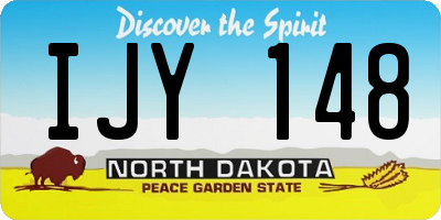 ND license plate IJY148