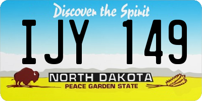 ND license plate IJY149
