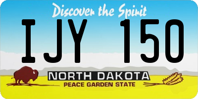 ND license plate IJY150