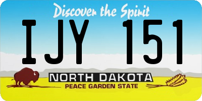 ND license plate IJY151