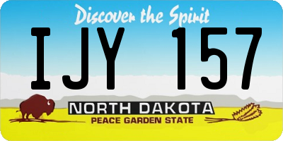 ND license plate IJY157