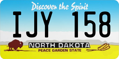 ND license plate IJY158