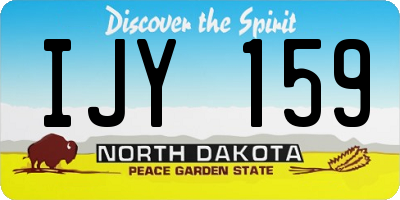 ND license plate IJY159