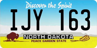 ND license plate IJY163